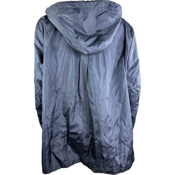 Susan Graver Water Resistant Windbreaker with Dot Lining Classic Navy 1X - Picture 10 of 13